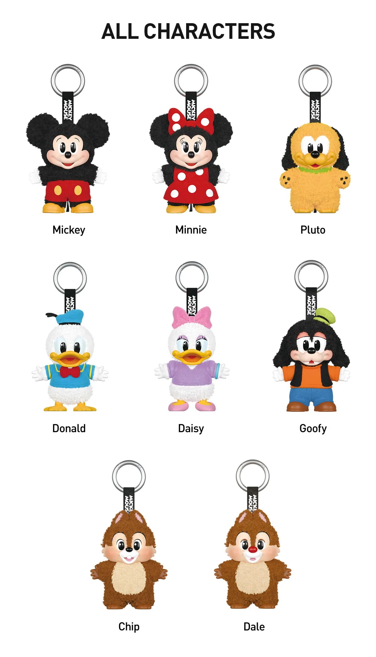 Mickey Family Cute Together POP MART Keychain Series Figures Blind Box, Mickey Blind Box Figures, Random Design Action Figures Collectible Toys Home Decorations, Single Box