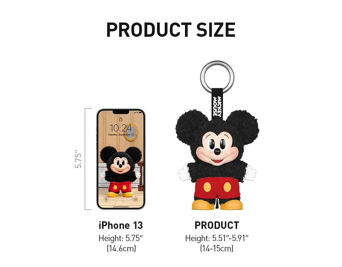 Mickey Family Cute Together Keychain Series Figures Plush Toy