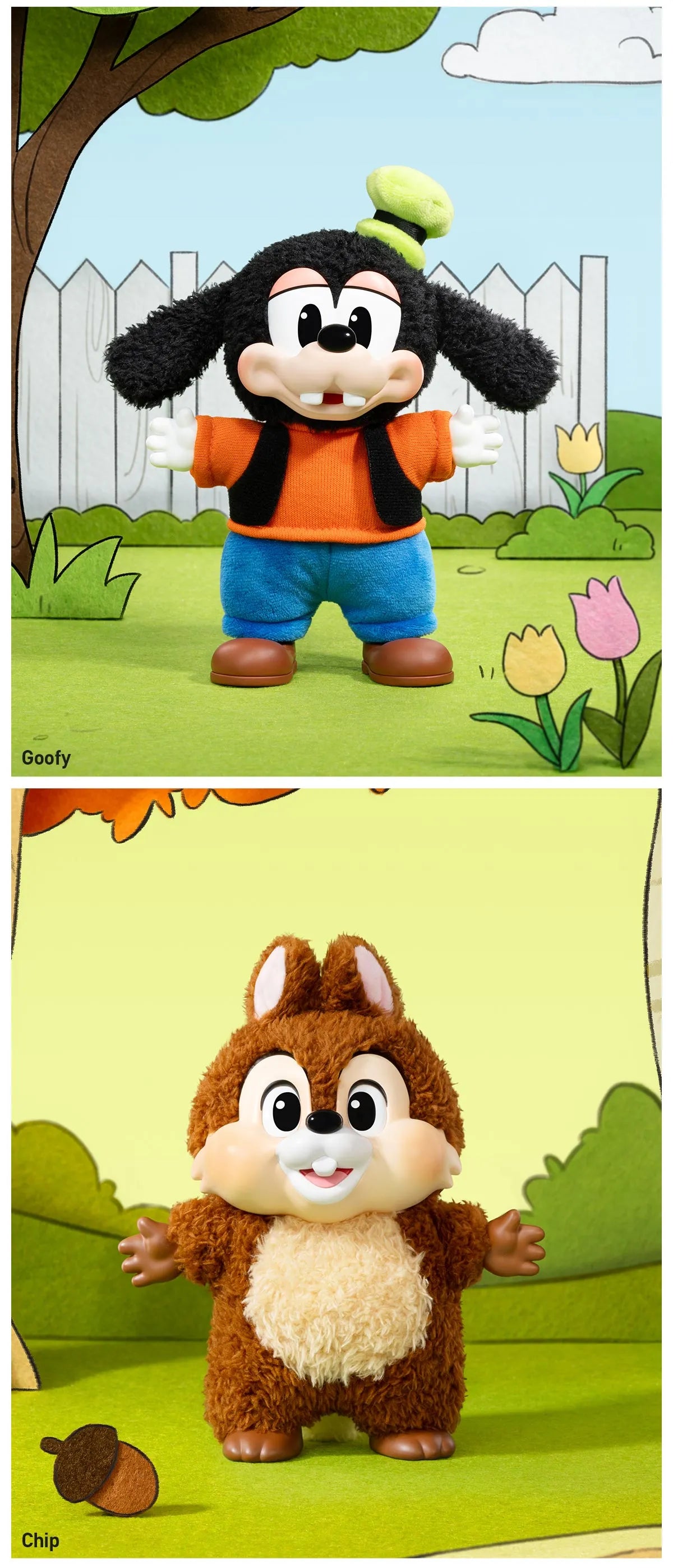 Mickey Family Cute Together Keychain Series Figures Plush Toy