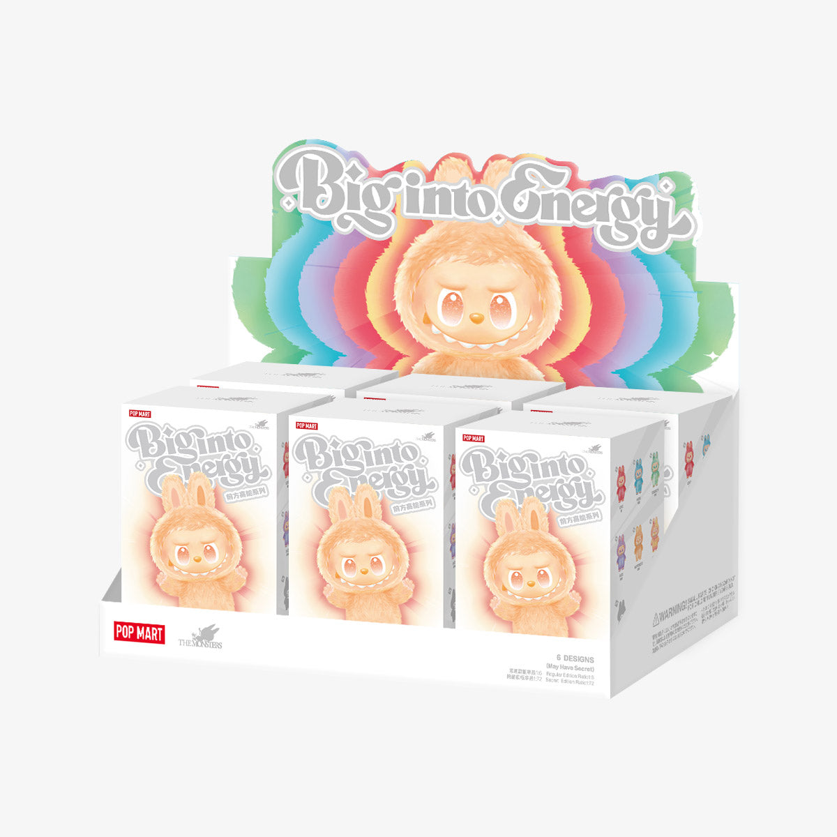 Labubu Big Into Energy Series THE MONSTERS Pop Mart Vinyl Plush Pendant Blind Box Authentic