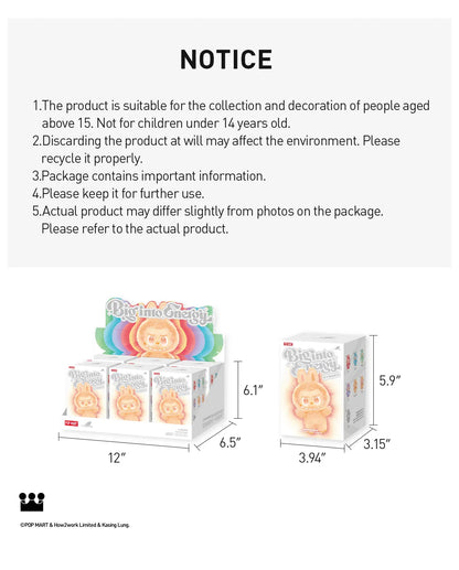 Labubu Big Into Energy Series THE MONSTERS Pop Mart Vinyl Plush Pendant Blind Box Authentic