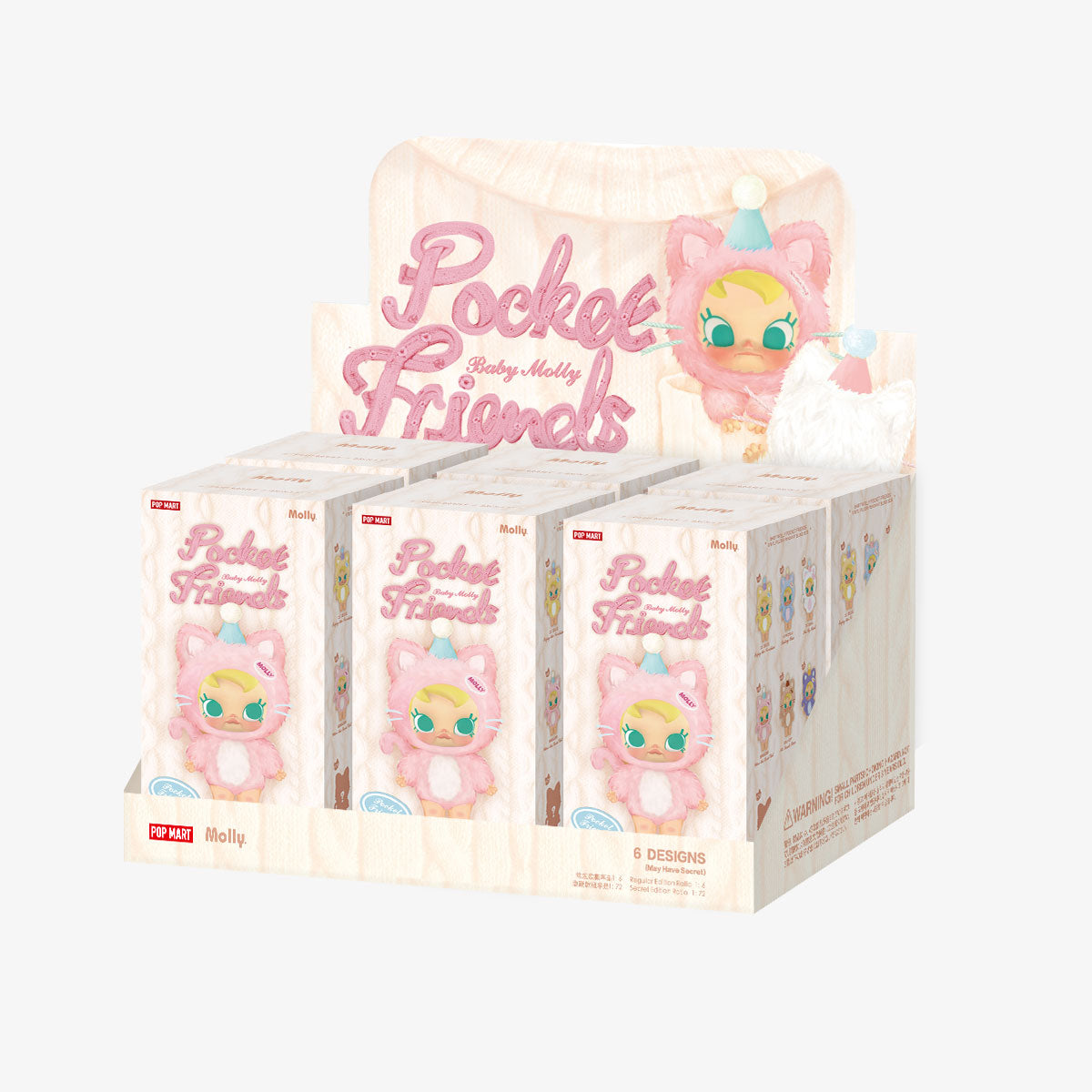 Baby Molly Pocket Friends Series Authentic Pop Mart Vinyl Plush Pendant Blind Box