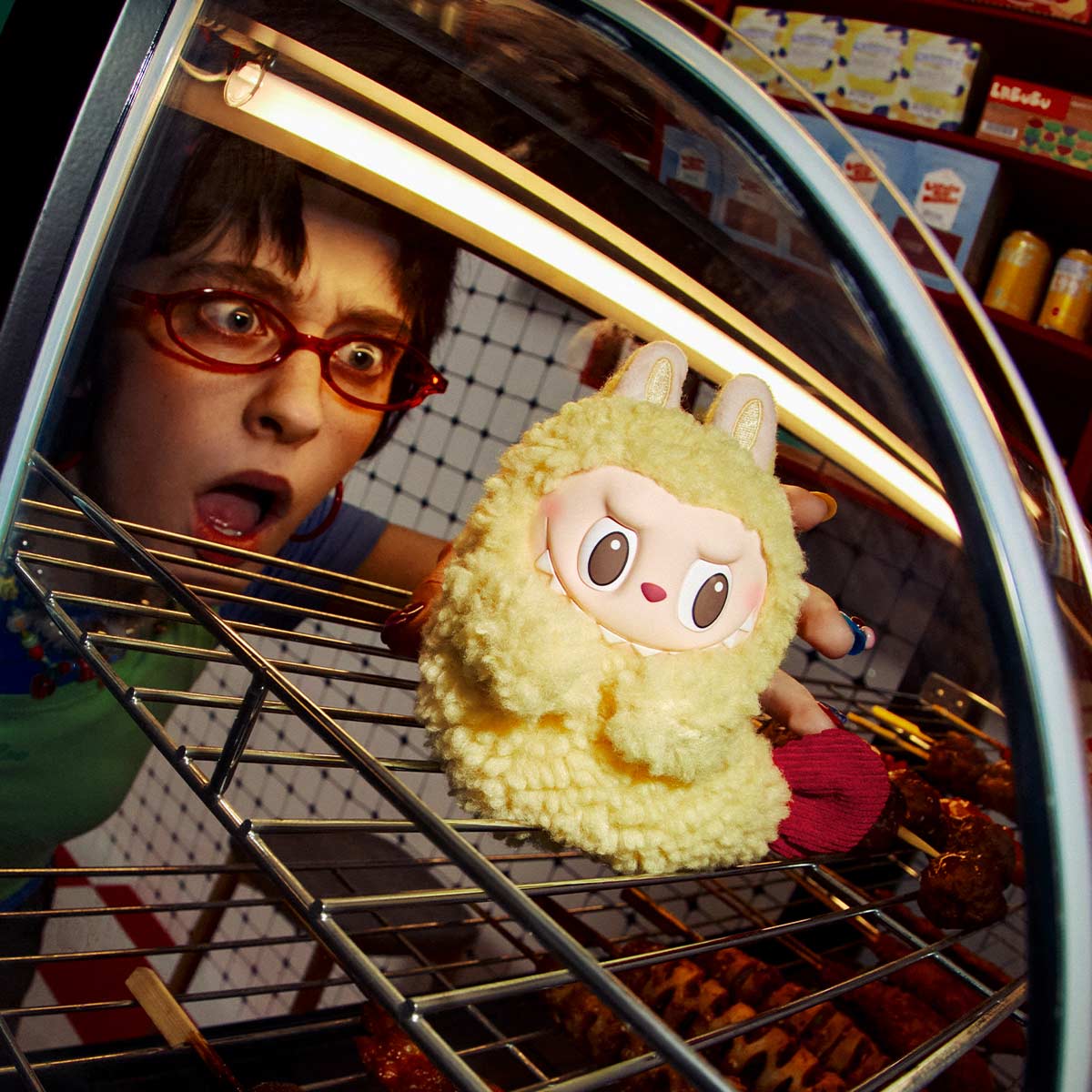 Labubu Shrimp Wacky Mart Earphone Case THE MONSTERS