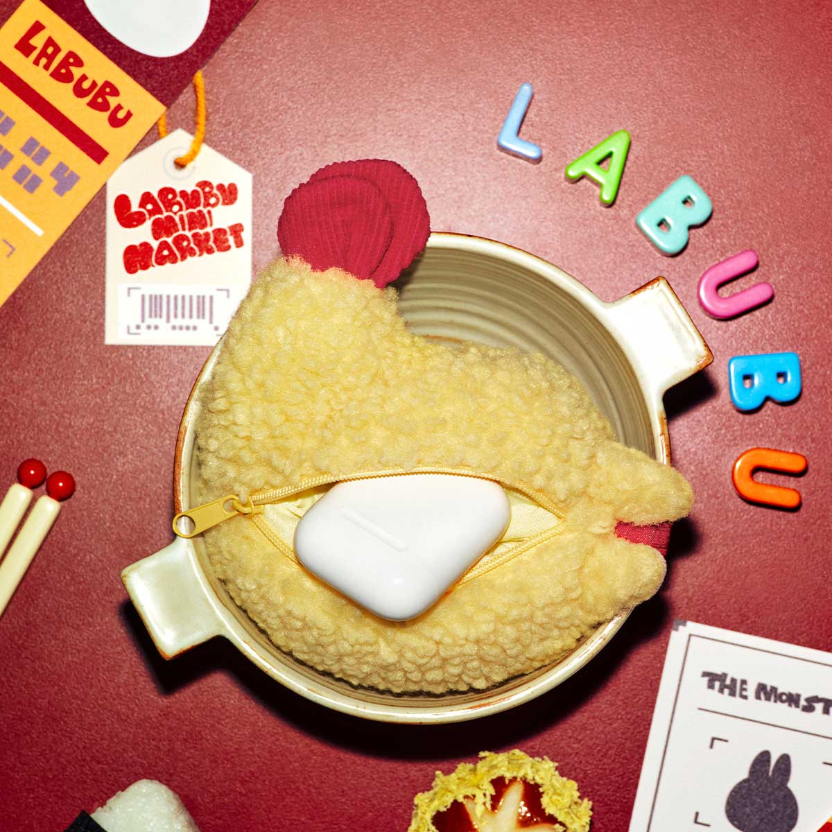 Labubu Shrimp Wacky Mart Earphone Case THE MONSTERS