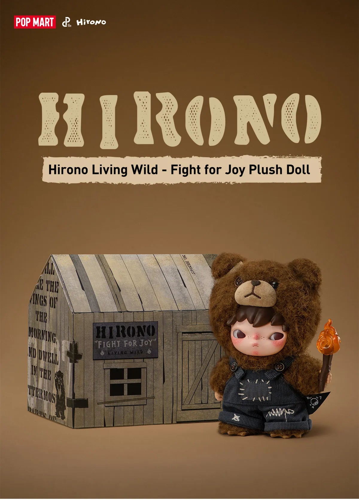 Hirono Fight for Joy Living Wild Plush Doll Authentic Pop Mart