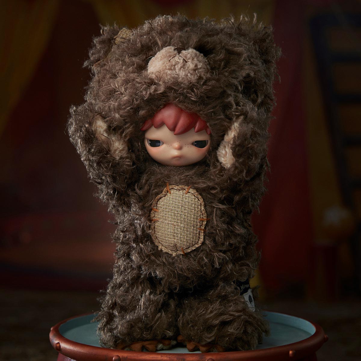 Hirono Bear Vinyl Plush Doll Authentic POP MART 14.96 inches Height Collectible Toy Gift for Boys and Girls