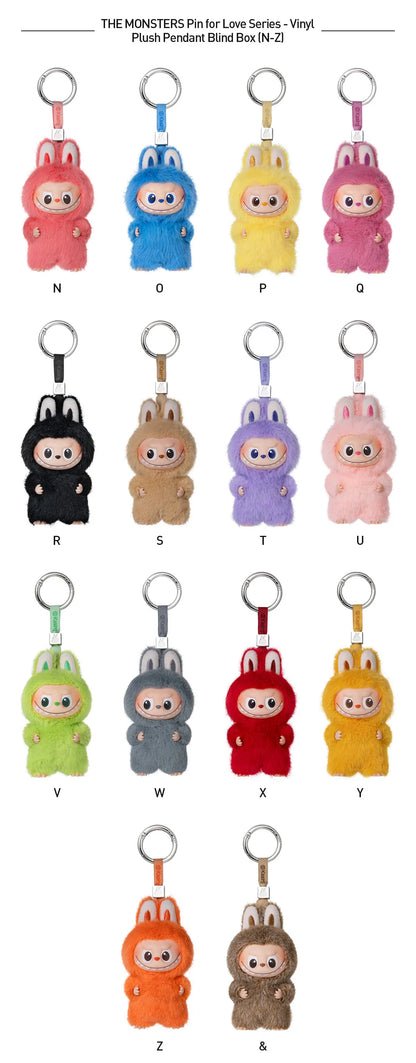Labubu Pin for Love Series THE MONSTERS Vinyl Plush Pendant Blind Box (A-M)