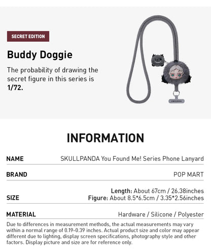 SKULLPANDA You Found Me Pop Mart Authentic Series Phone Lanyard