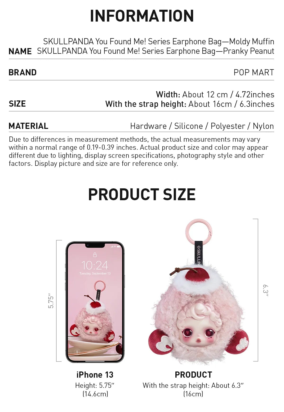SKULLPANDA You Found Me Pop Mart Authentic Series Earphone Bag