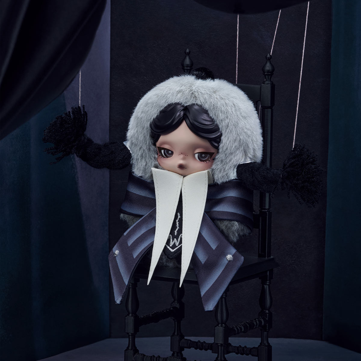 SKULLPANDA × Wednesday Addams Plush Pop Mart Authentic