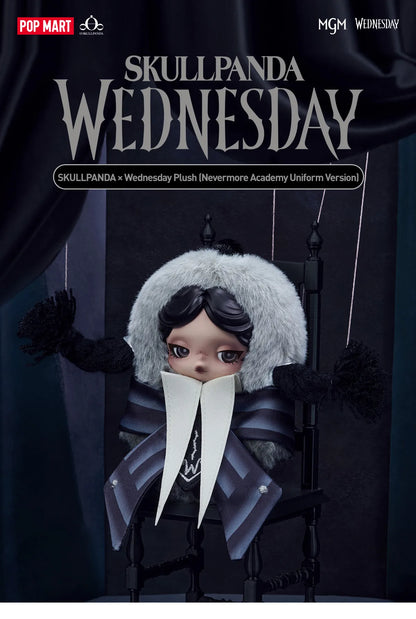 SKULLPANDA × Wednesday Addams Plush Pop Mart Authentic