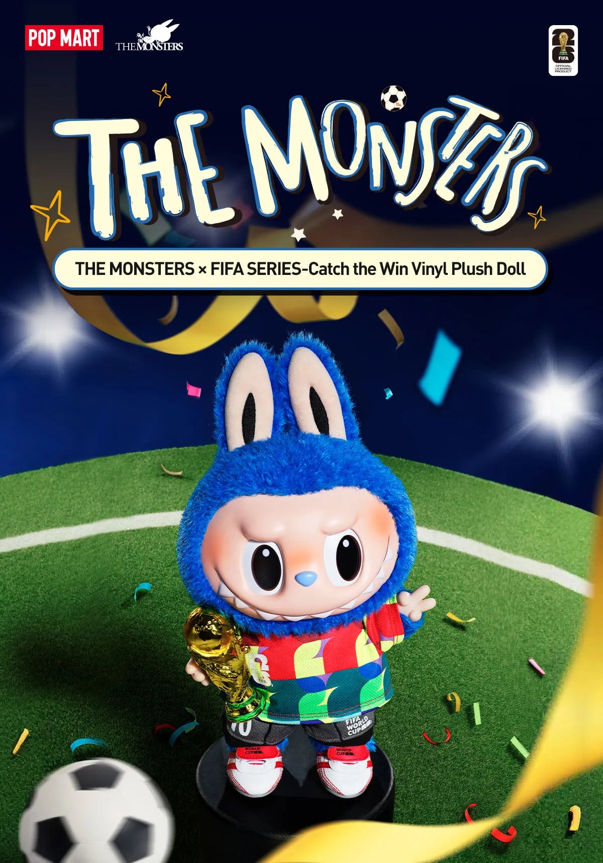 Labibu THE MONSTERS × FIFA SERIES Catch the Win Vinyl Plush Doll