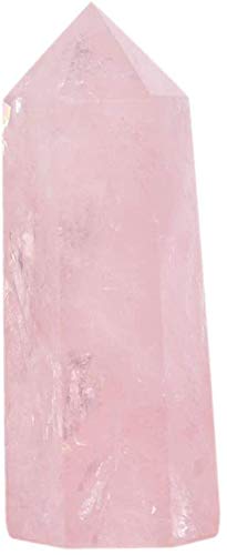 Angelstones Natural Smoky Quartz Gemstone Healing Crystal Hexagonal Pointed Reiki Chakra Faceted Prism Wand Carved Stone Figurine Home Decor