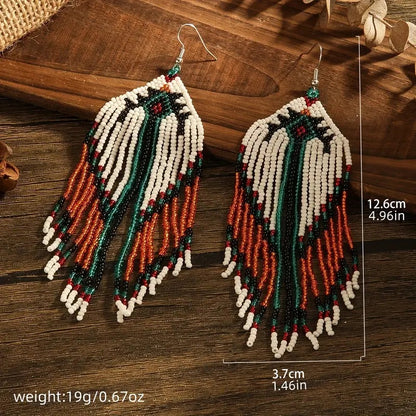 Western style earrings in multicolor