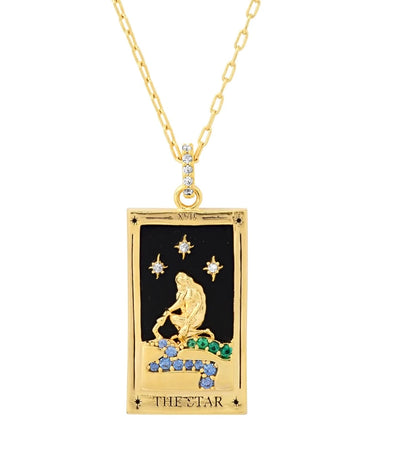 Tarot Card Necklace 18K Plated Tarnish Proof Waterproof Hypoallergenic Stainless Steel