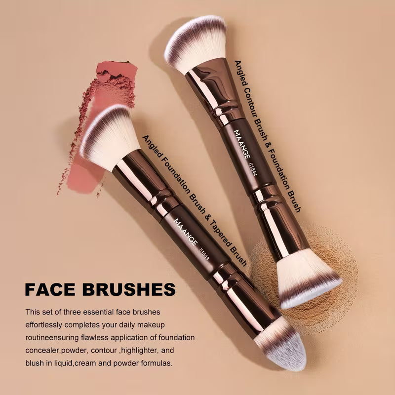 Makeup Brush Set 6 Pcs with Kabuki Brush Nylon for Foundation Concealer Blush