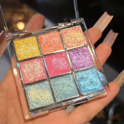 Holographic Glitter Eyeshadow Palette Y2K Makeup