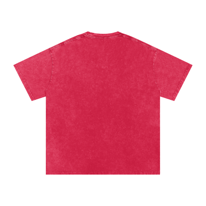 Funny Barbie with a Wine Glass Snow Washed Oversized Cotton T-Shirt