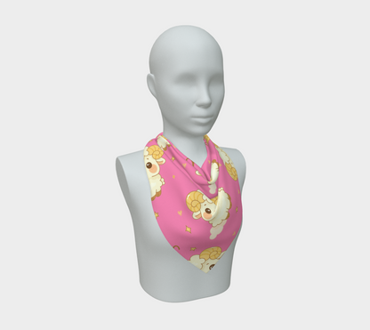 Aries Zodiac Sign Cute Pattern Print Scarf