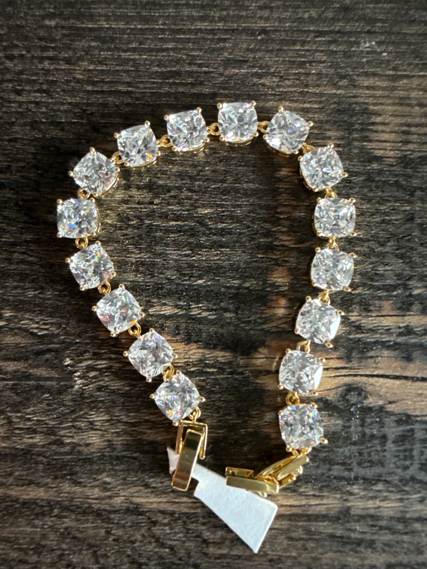 Stunning Station White Diamond Tennis Bracelet