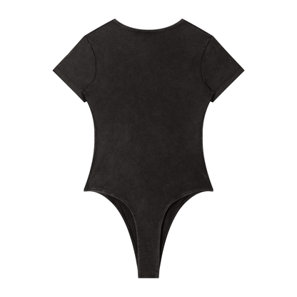Music Fan Rolling Stones Women's Mineral Wash Crewneck Bodysuit