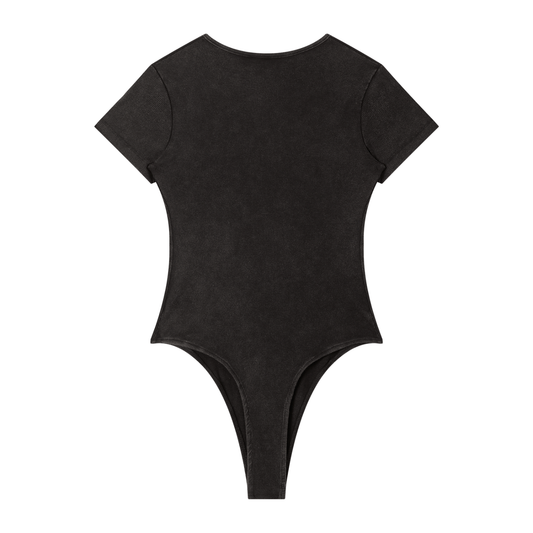 Music Fan Rolling Stones Women's Mineral Wash Crewneck Bodysuit