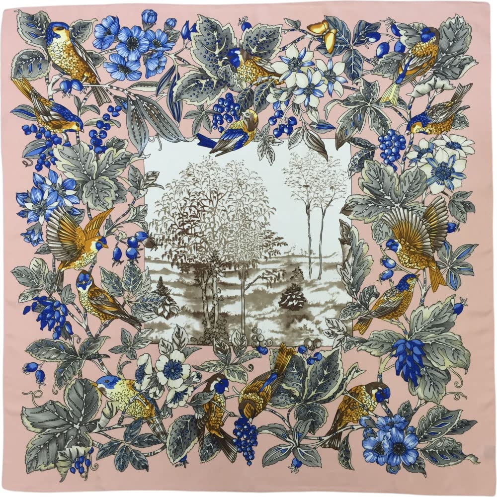 35" Square Mulberry Silk Imitation Head Scarf for Women Satin Large Hair Scarves Neck Scarf - Canvas & Charms