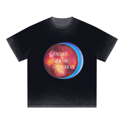 Mercury Retrograde Gradient Reverse Dyed Loose Cotton T-Shirt
