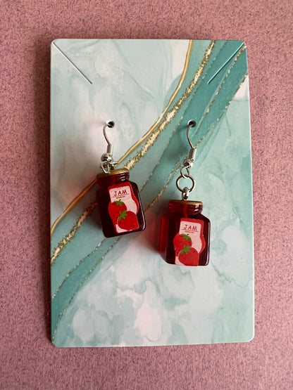 Strawberry Jam Shaped Drop Earrings