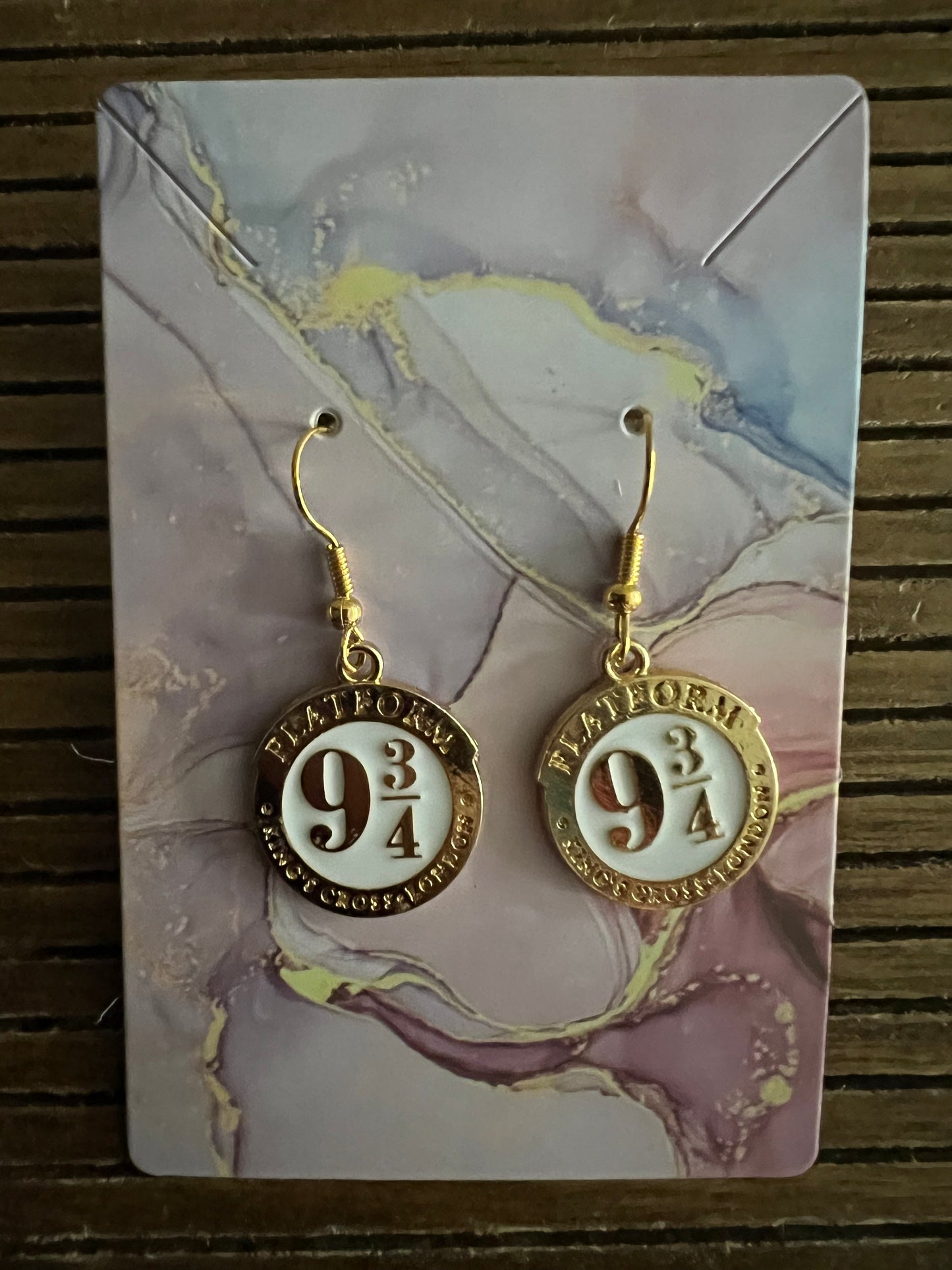 9 3/4 platform wizard world earrings