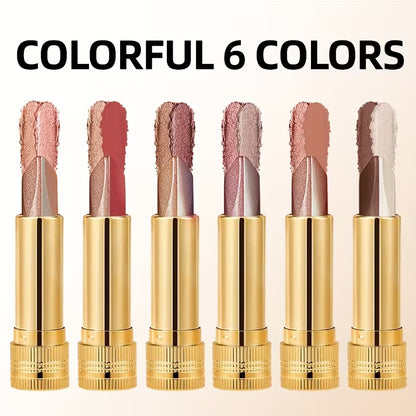 2-Color Eyeshadow Stick Durable Waterproof with Built-in Pearlescent Effect