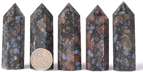 Angelstones Natural Smoky Quartz Gemstone Healing Crystal Hexagonal Pointed Reiki Chakra Faceted Prism Wand Carved Stone Figurine Home Decor