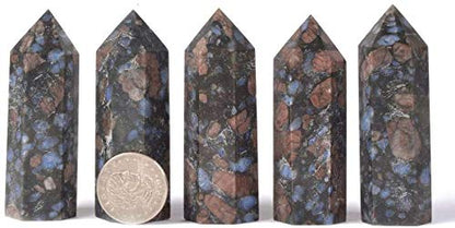 Angelstones Natural Smoky Quartz Gemstone Healing Crystal Hexagonal Pointed Reiki Chakra Faceted Prism Wand Carved Stone Figurine Home Decor