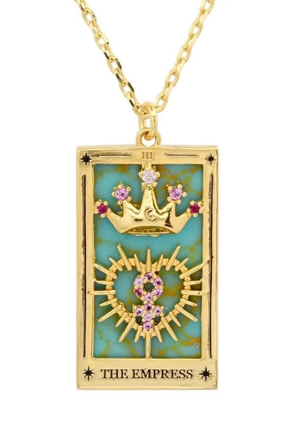 Tarot Card Necklace 18K Plated Tarnish Proof Waterproof Hypoallergenic Stainless Steel