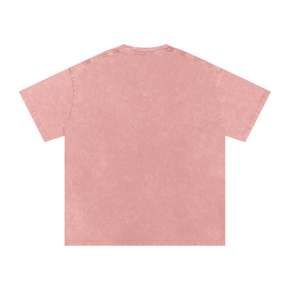 Funny Barbie with a Wine Glass Snow Washed Oversized Cotton T-Shirt