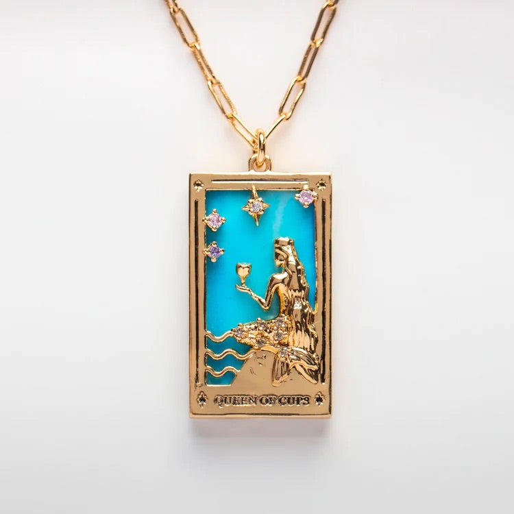 Tarot Card Necklace 18K Plated Tarnish Proof Waterproof Hypoallergenic Stainless Steel