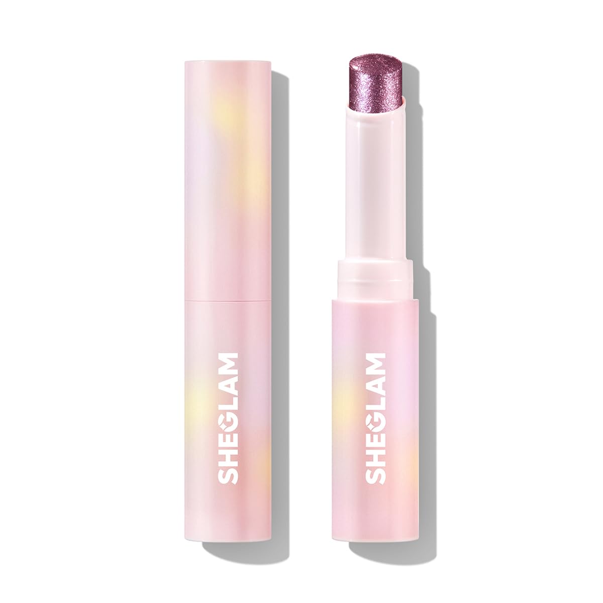 SHEGLAM Crystal Jelly Glaze Stick Eye Shadow Stick Eyeliner Brightener Pencil Crayon with Brush Easy to Blend Long Lasting Shimmer Eyeshadow-Lilac Luster