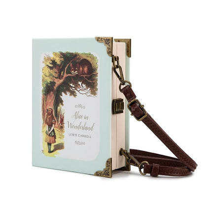 Classic Book Purse Vegan Leather Crossbody Bag for Women Book Lover Gift Clutch Handbag