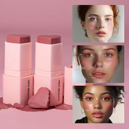 Waterproof Cream Blush Stick Heart-Shaped Long-Lasting Finish