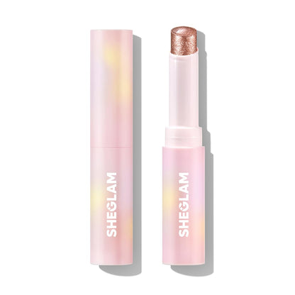 SHEGLAM Crystal Jelly Glaze Stick Eye Shadow Stick Eyeliner Brightener Pencil Crayon with Brush Easy to Blend Long Lasting Shimmer Eyeshadow-Lilac Luster