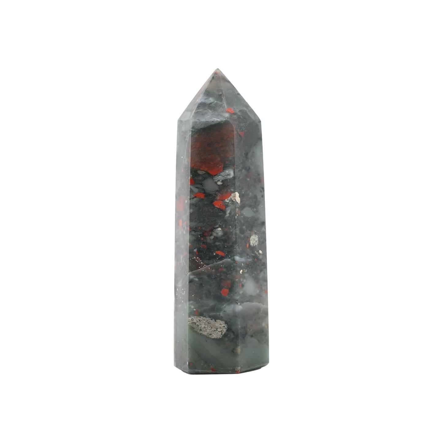 Angelstones Natural Smoky Quartz Gemstone Healing Crystal Hexagonal Pointed Reiki Chakra Faceted Prism Wand Carved Stone Figurine Home Decor