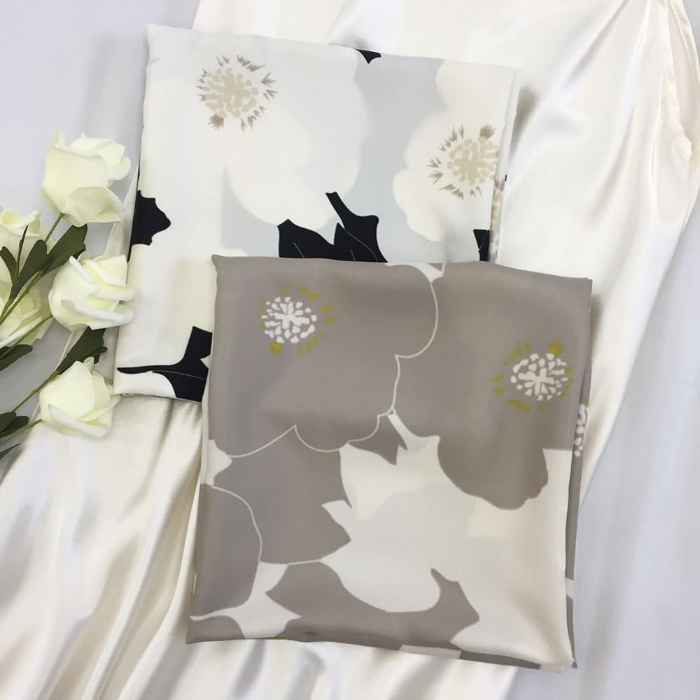 35" Square Mulberry Silk Imitation Head Scarf for Women Satin Large Hair Scarves Neck Scarf