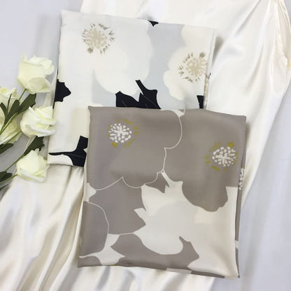 35" Square Mulberry Silk Imitation Head Scarf for Women Satin Large Hair Scarves Neck Scarf