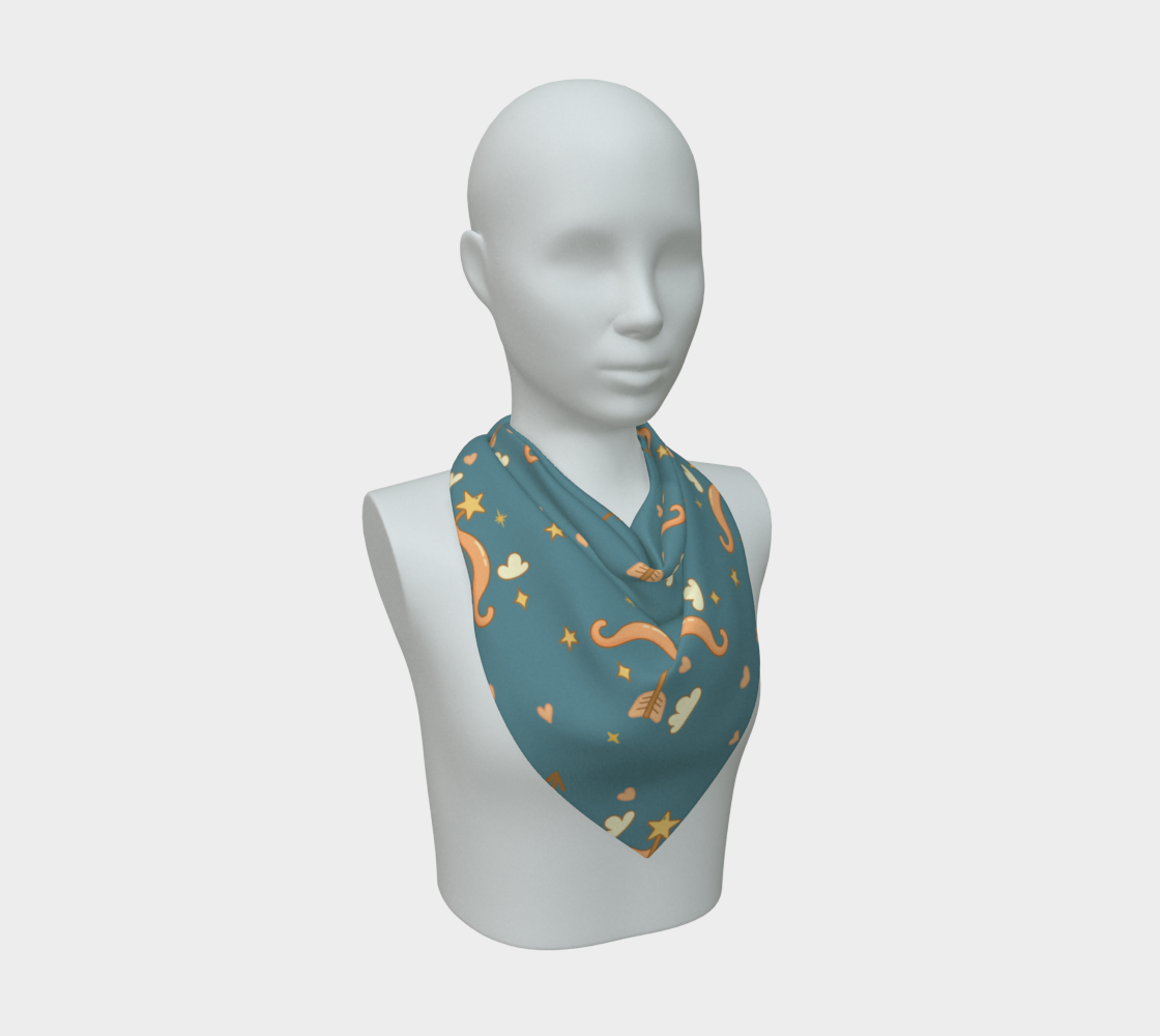 Sagittarius Zodiac Sign Pattern Print Scarf