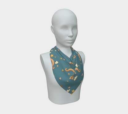 Sagittarius Zodiac Sign Pattern Print Scarf
