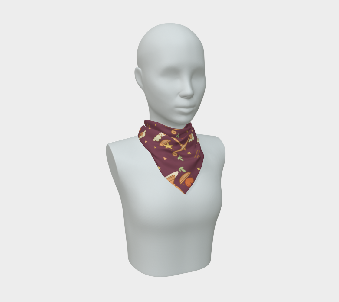 Libra Zodiac Sign Pattern Print Scarf