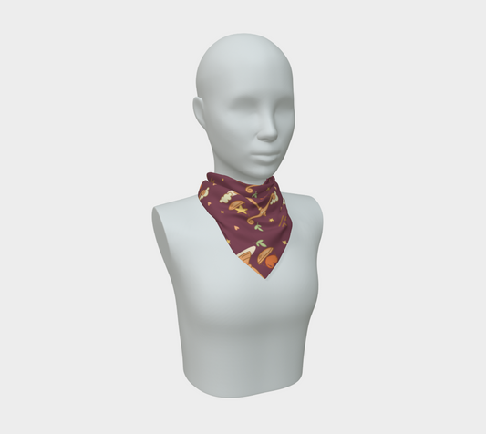 Libra Zodiac Sign Pattern Print Scarf