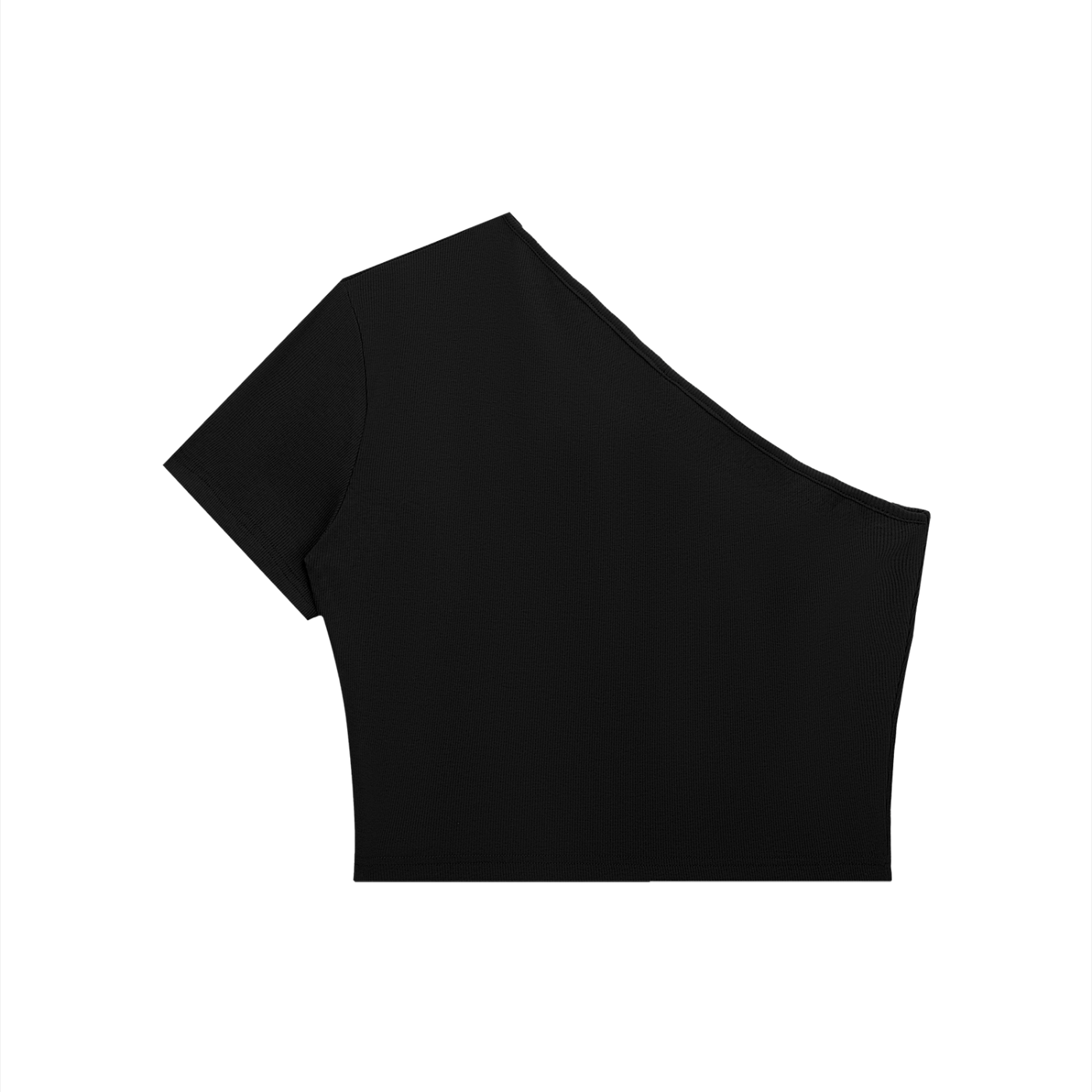Women's One-Shoulder Crop T-Shirt with NYC Skyline Print