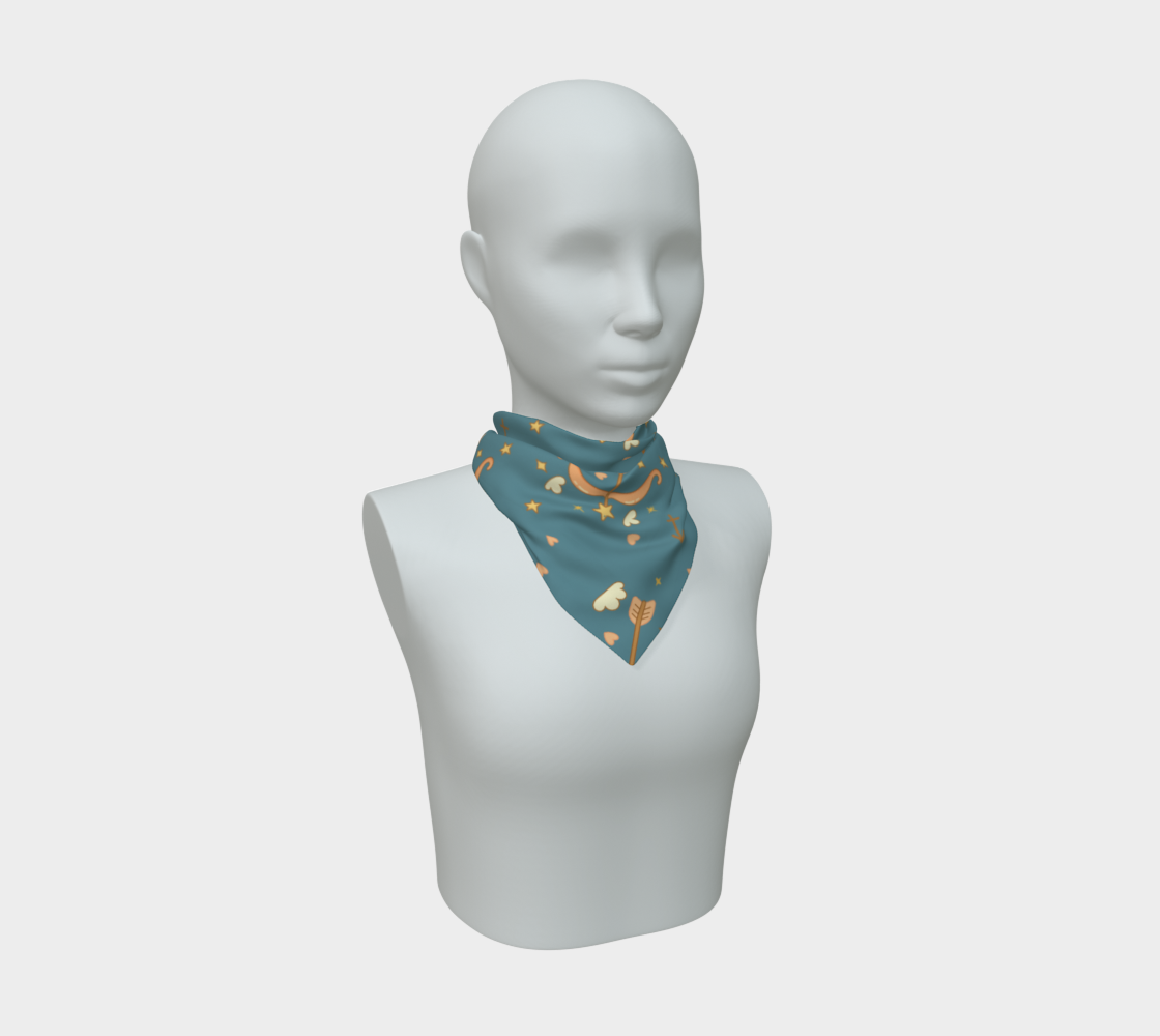 Sagittarius Zodiac Sign Pattern Print Scarf