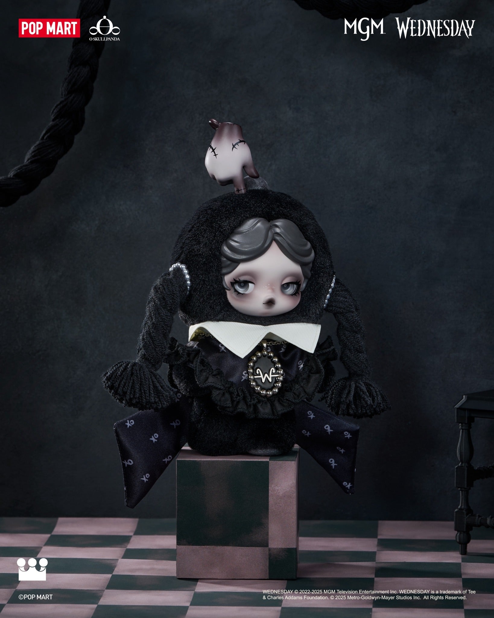 SKULLPANDA × Wednesday Addams Plush Pop Mart Authentic – Canvas